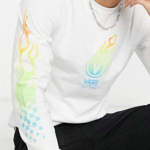 VANS Glow Flame Men's T-Shirt Long Sleeve Tee